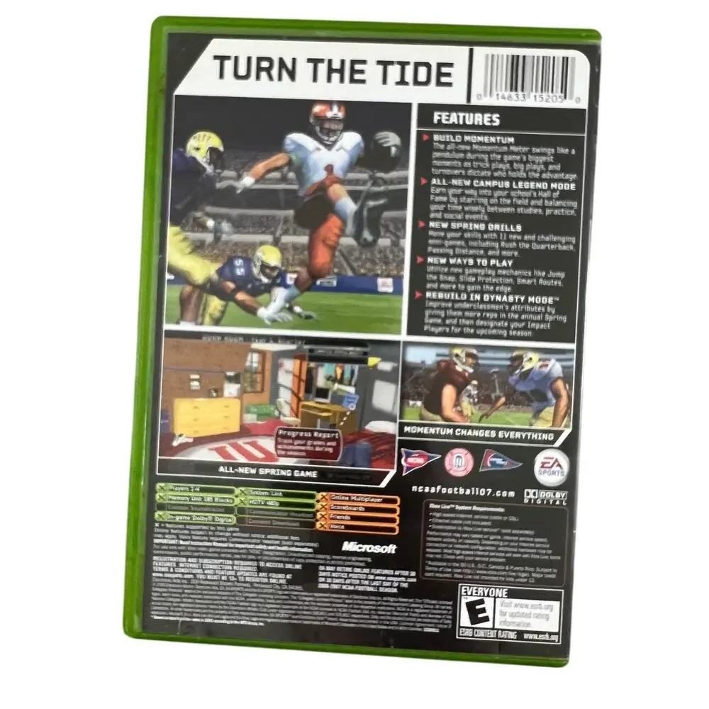 NCAA Football 07 Football Microsoft XBox Complete in Box